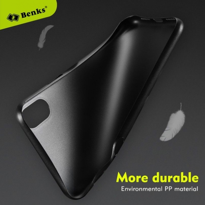 Ốp Lưng iPhone Xs Max Siêu Mỏng Dạng Nhám Hiệu Benks được làm bằng silicon siêu dẻo nhám và mỏng có độ đàn hồi tốt, nhiều màu sắc mặc khác có khả năng chống trầy và điều đặc biệt nó có thể tô điểm làm nổi bật cho dế iu